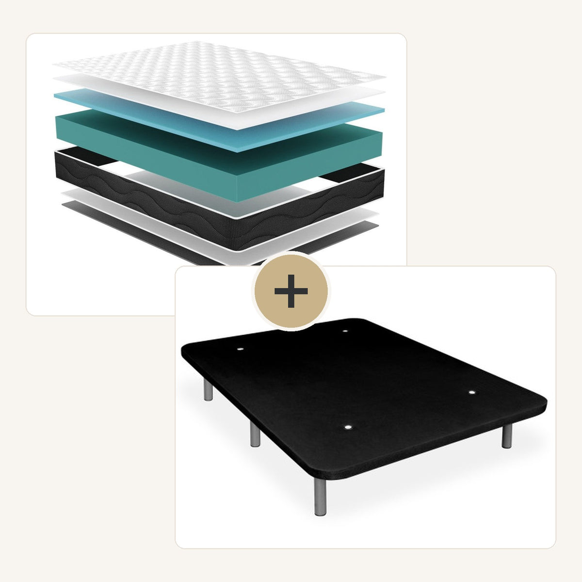 Pack Bali Estilo: colchón Bali y base Ecoflex